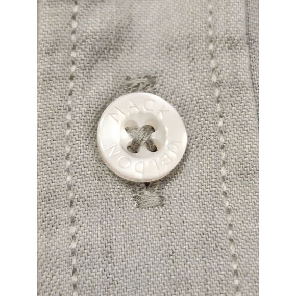 Mack Weldon Men's Large Button up Performance pocket shirt Cotton Lyocell Gray - Picture 8 of 8